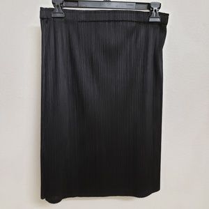 Calvin Klein Black Micro Pleated Pencil Skirt Sz 6